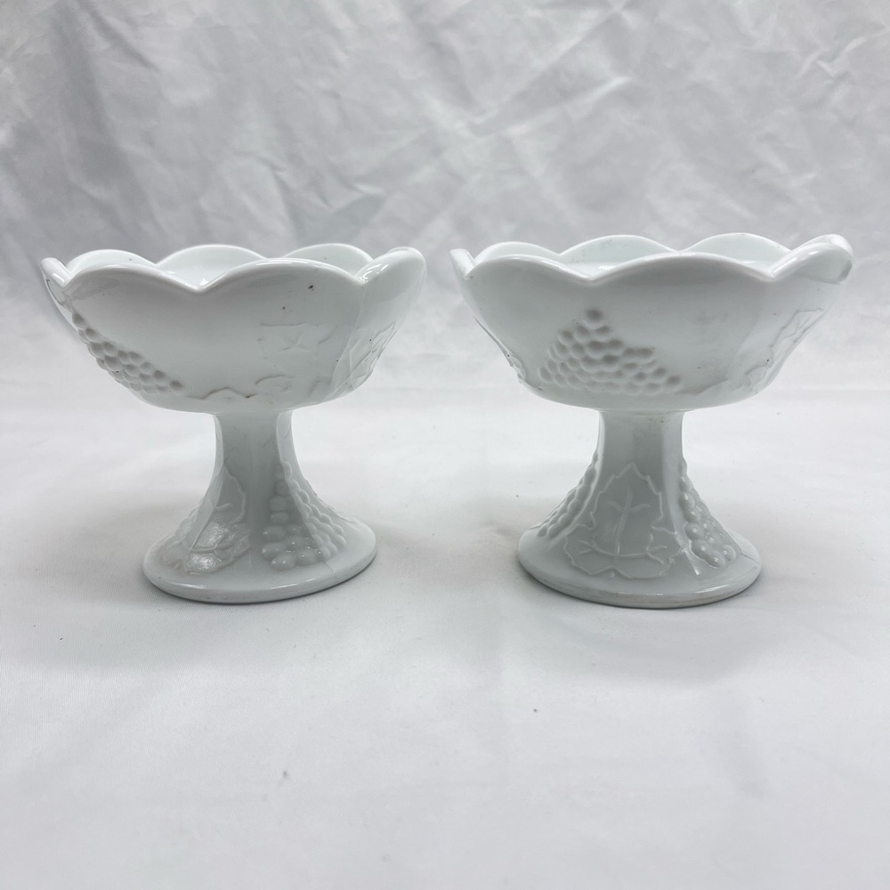 VTG Indiana Glass milk glass candle stick holders - Picture 2 of 8